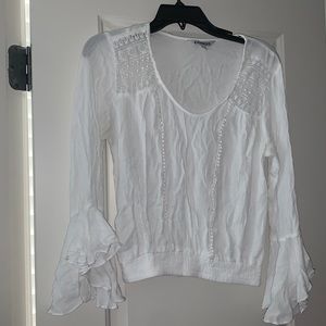 Women’s Express Blouse, white, size extra small